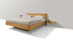 Team 7 FLOAT Bett mit Holzhaupt  160 x 200 cm |23